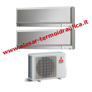 Climatizzatore Mitsubishi Kirigamine Zen Dual Split 9000+9000 btu h Silver